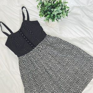 Black and white polka dot summer dress